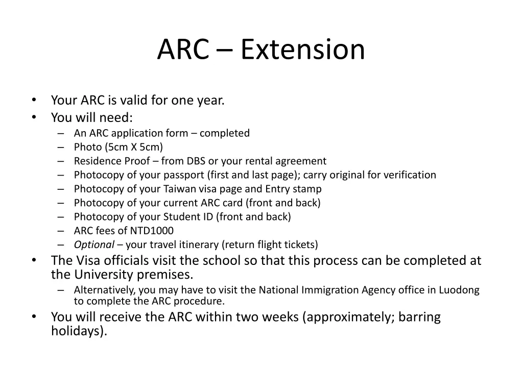 arc extension