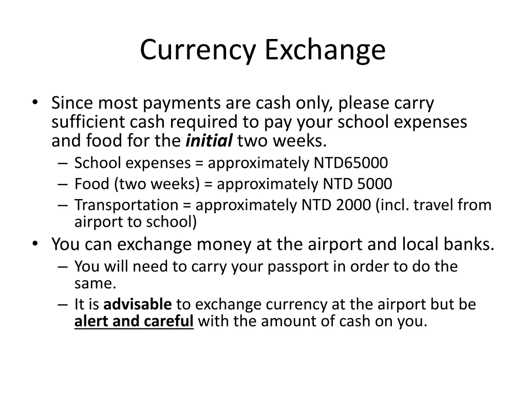 currency exchange