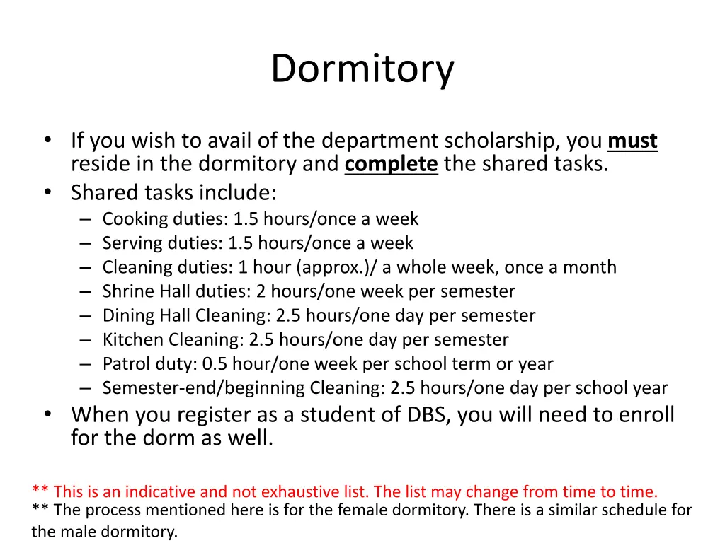 dormitory