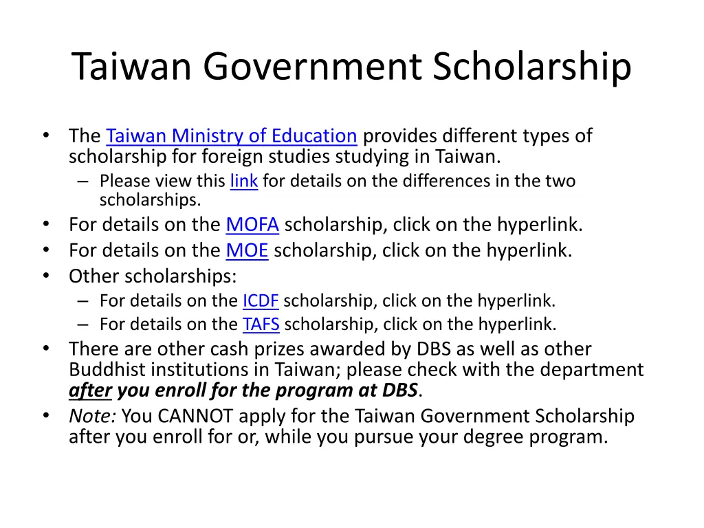 taiwan government scholarship