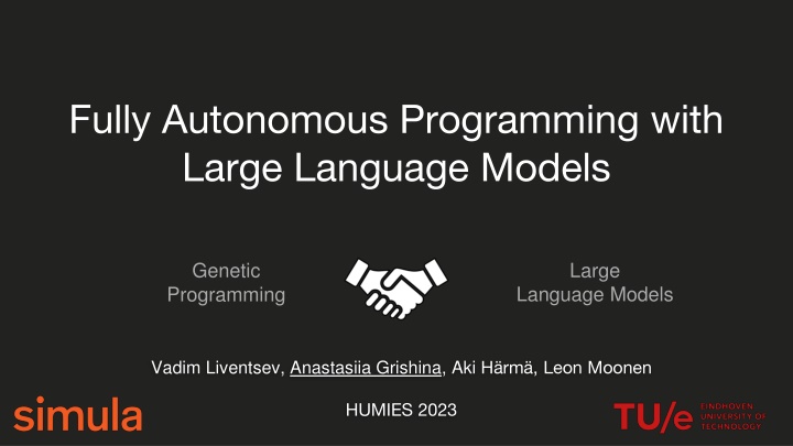 fully autonomous programming with large language