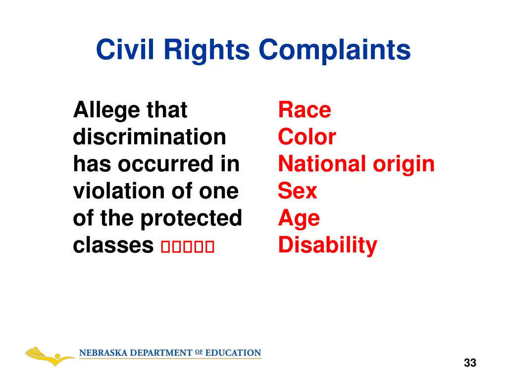 civil rights complaints