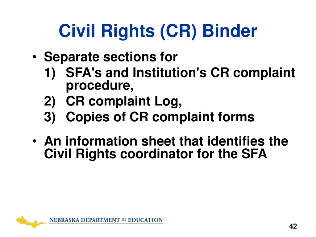 civil rights cr binder