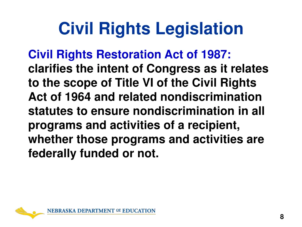 civil rights legislation 2