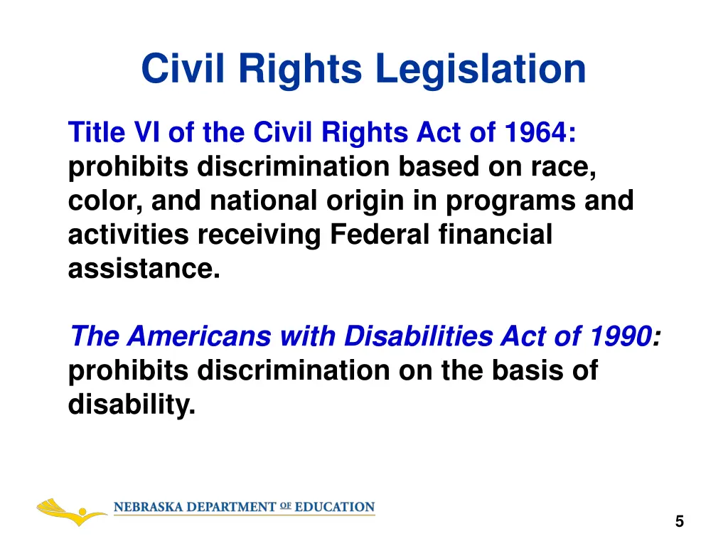 civil rights legislation