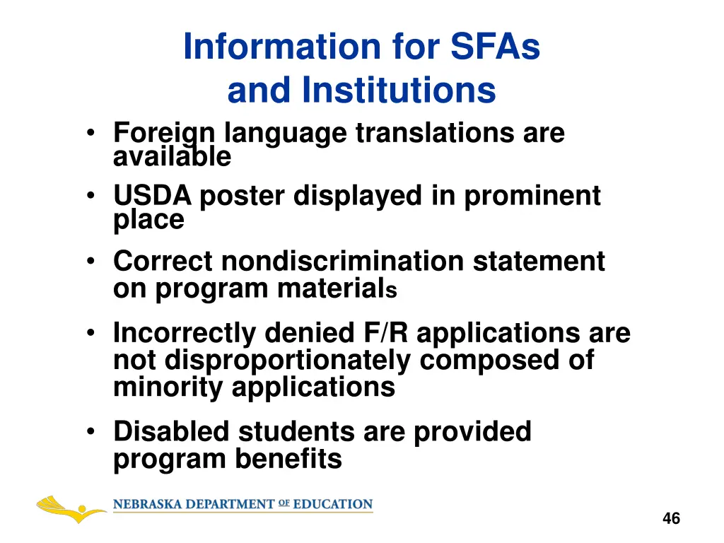 information for sfas and institutions 1