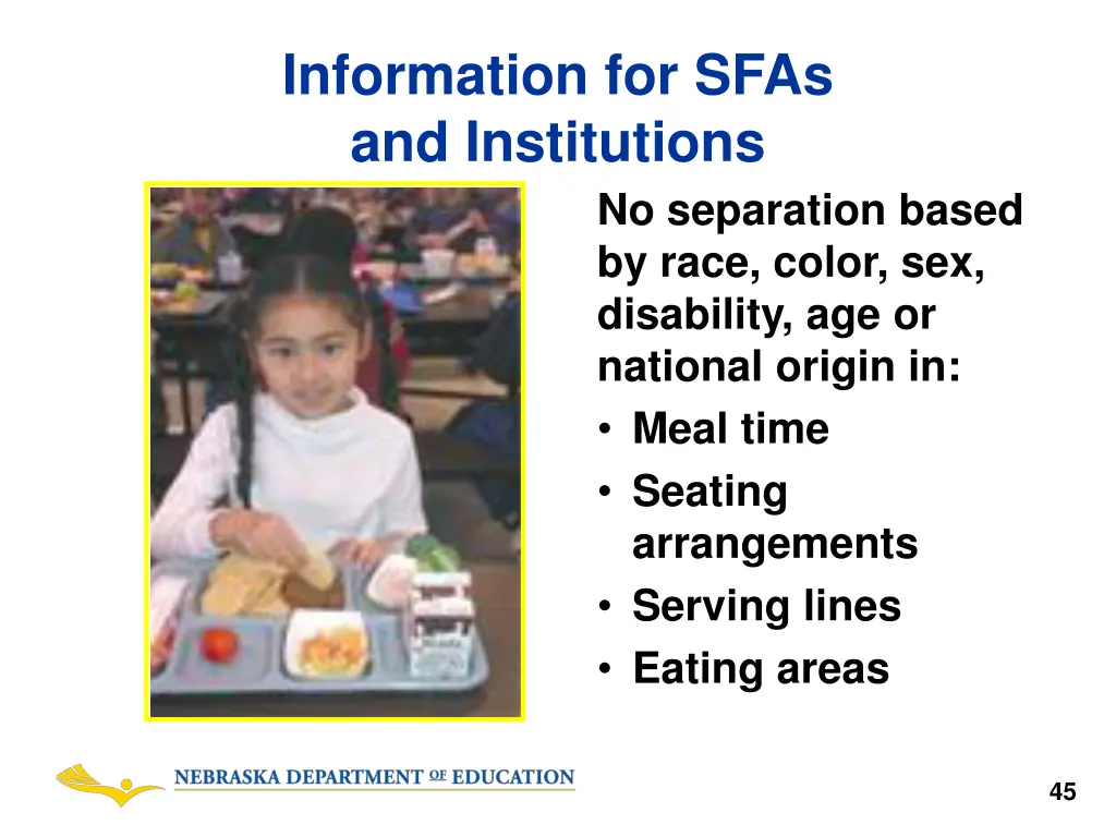 information for sfas and institutions