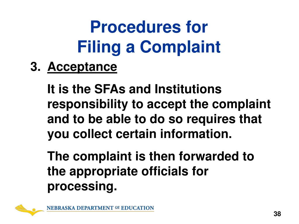 procedures for filing a complaint 2