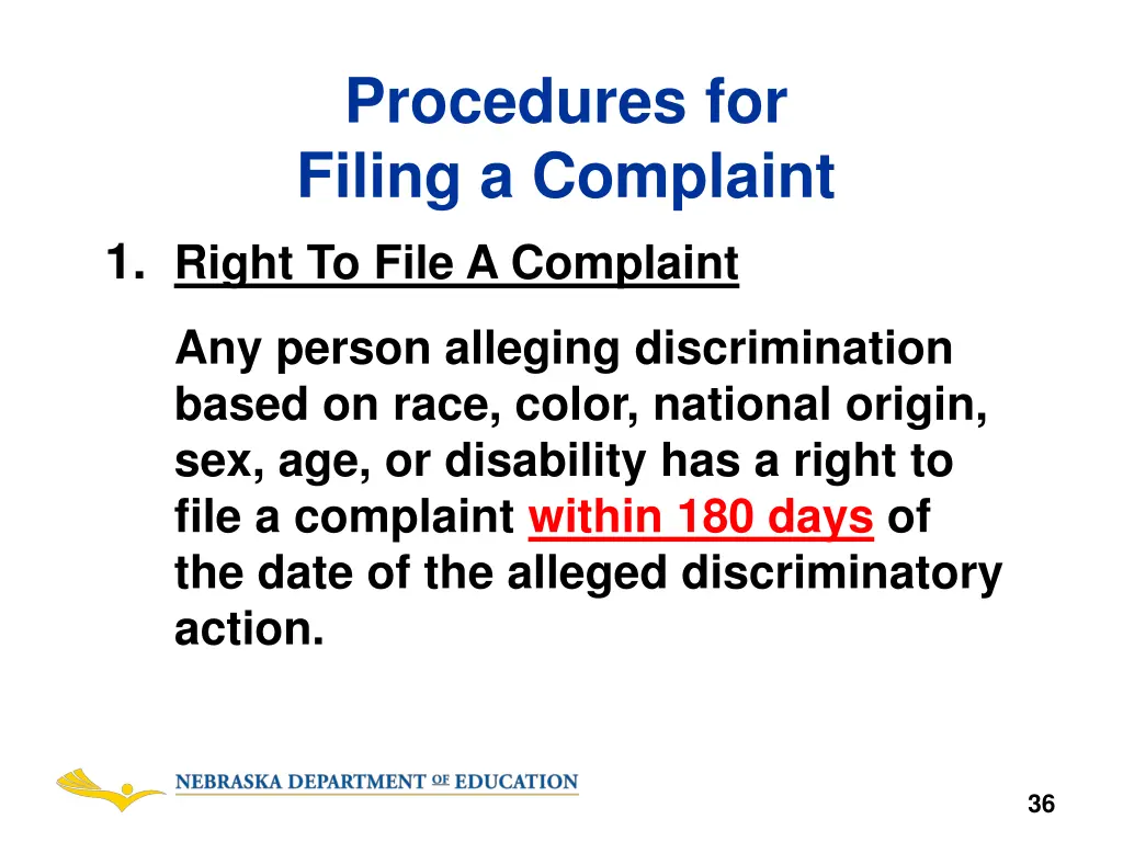 procedures for filing a complaint