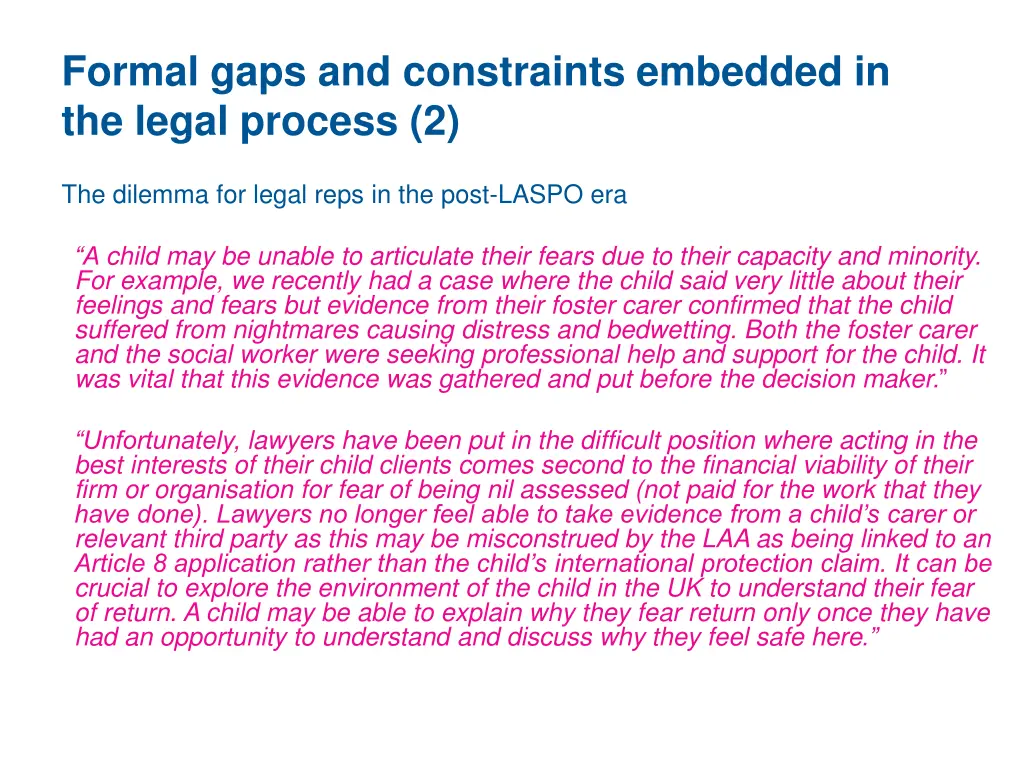 formal gaps and constraints embedded in the legal 1