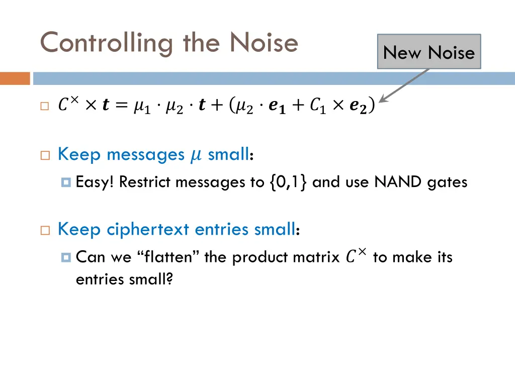 controlling the noise