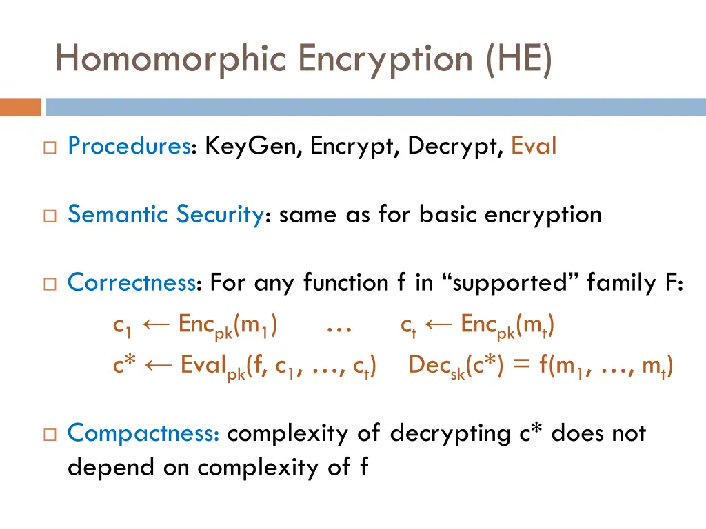 homomorphic encryption he