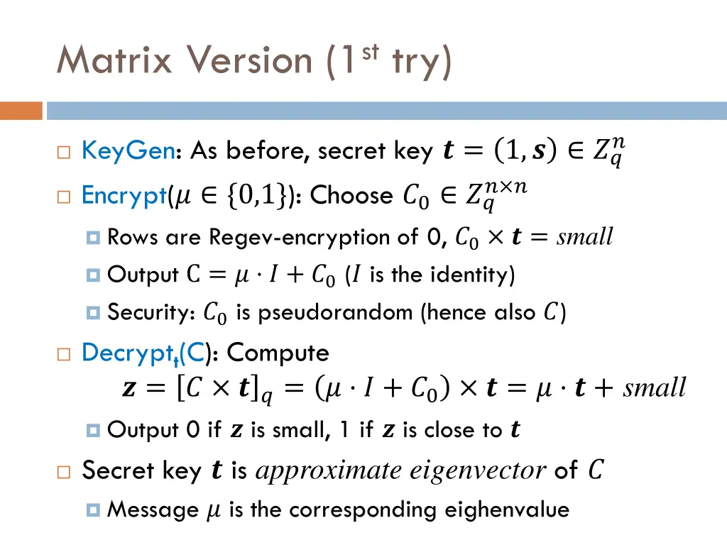 matrix version 1 st try