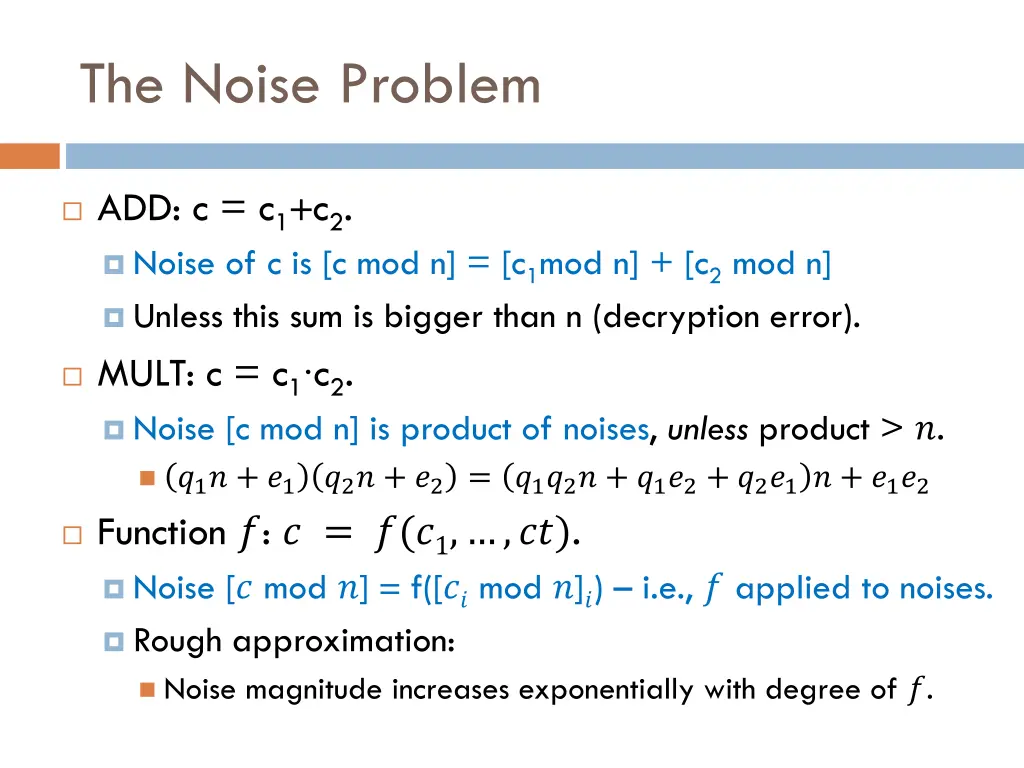 the noise problem