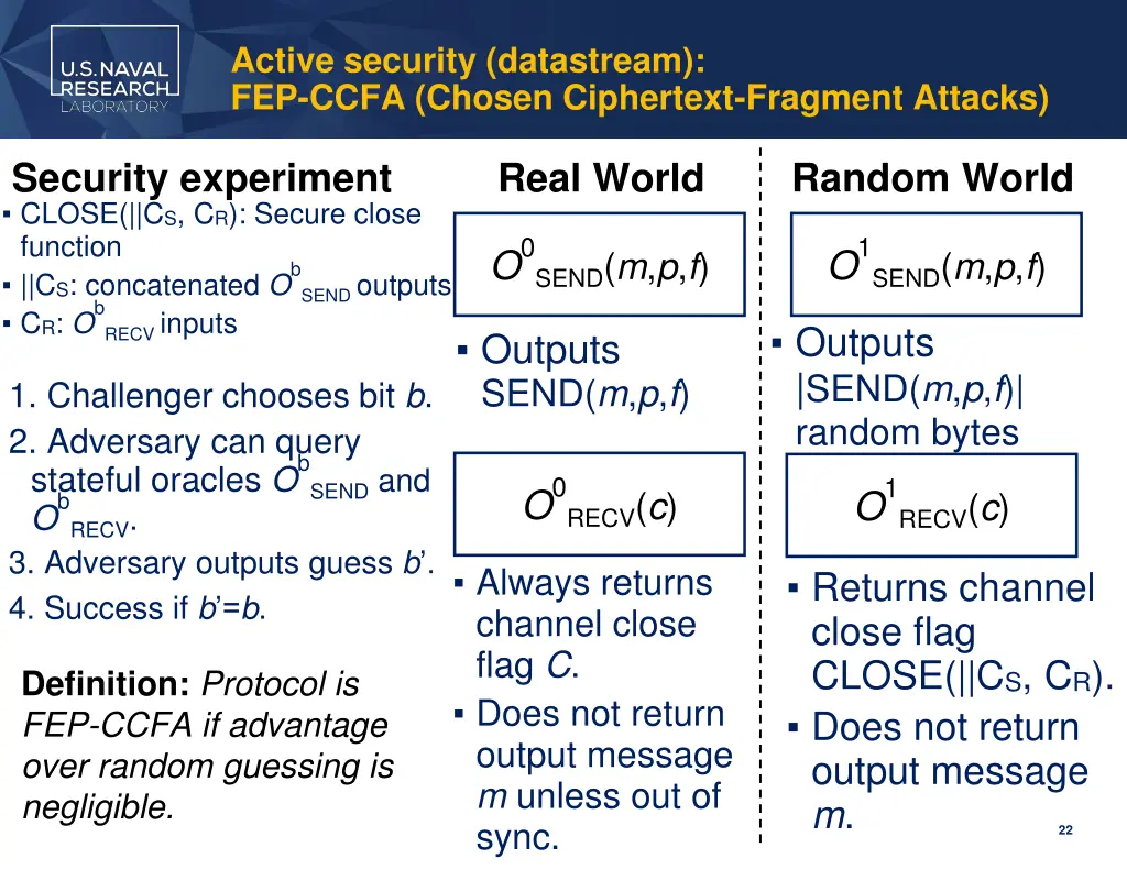 active security datastream fep ccfa chosen