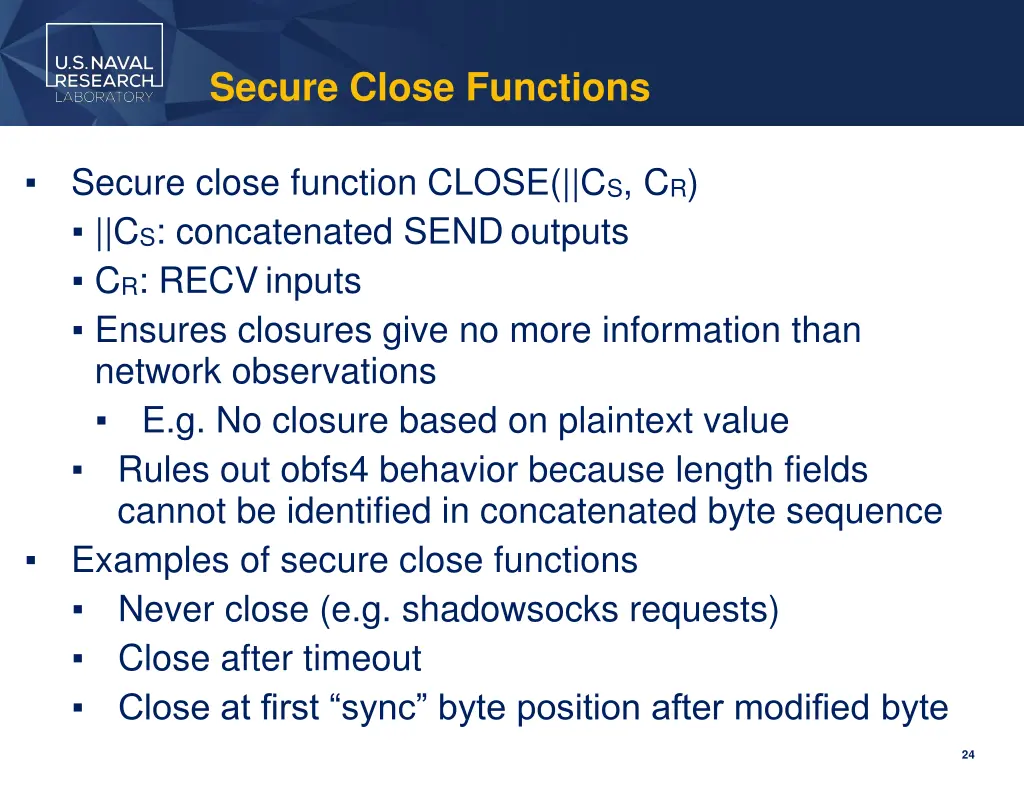 secure close functions