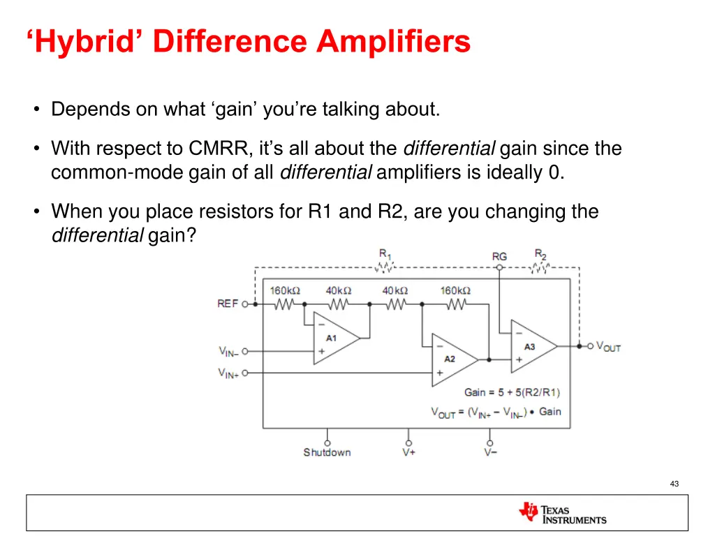 hybrid difference amplifiers 1