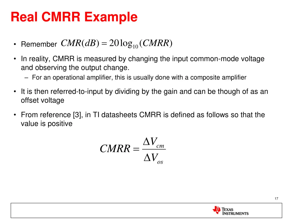 real cmrr example 1