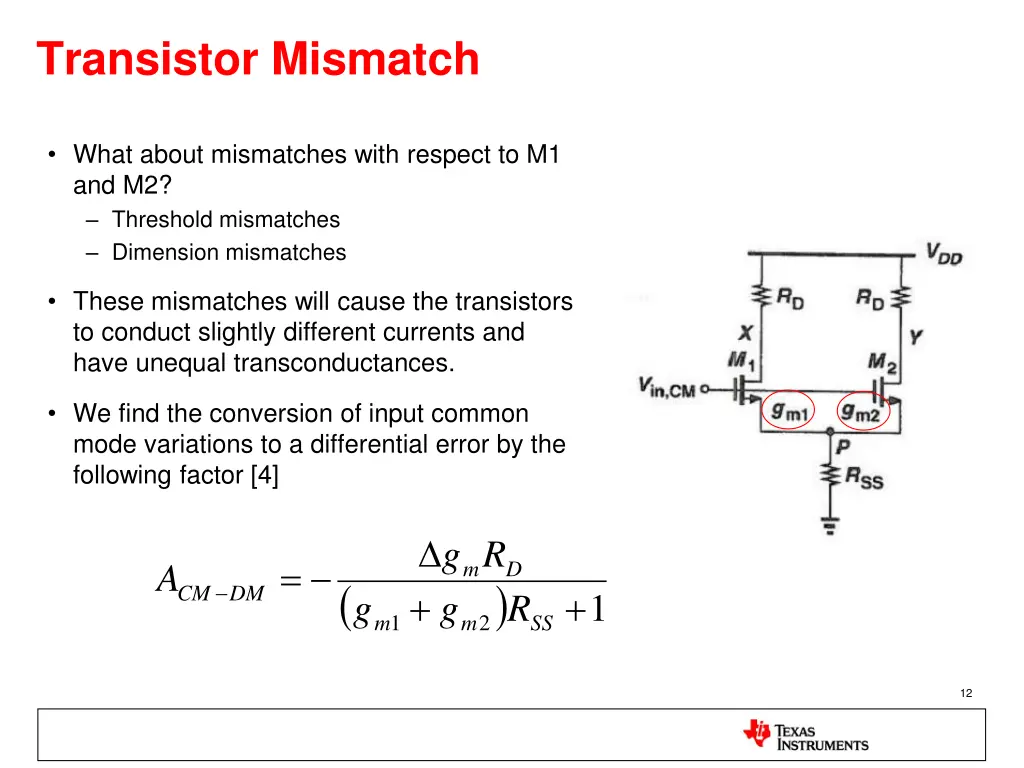 transistor mismatch