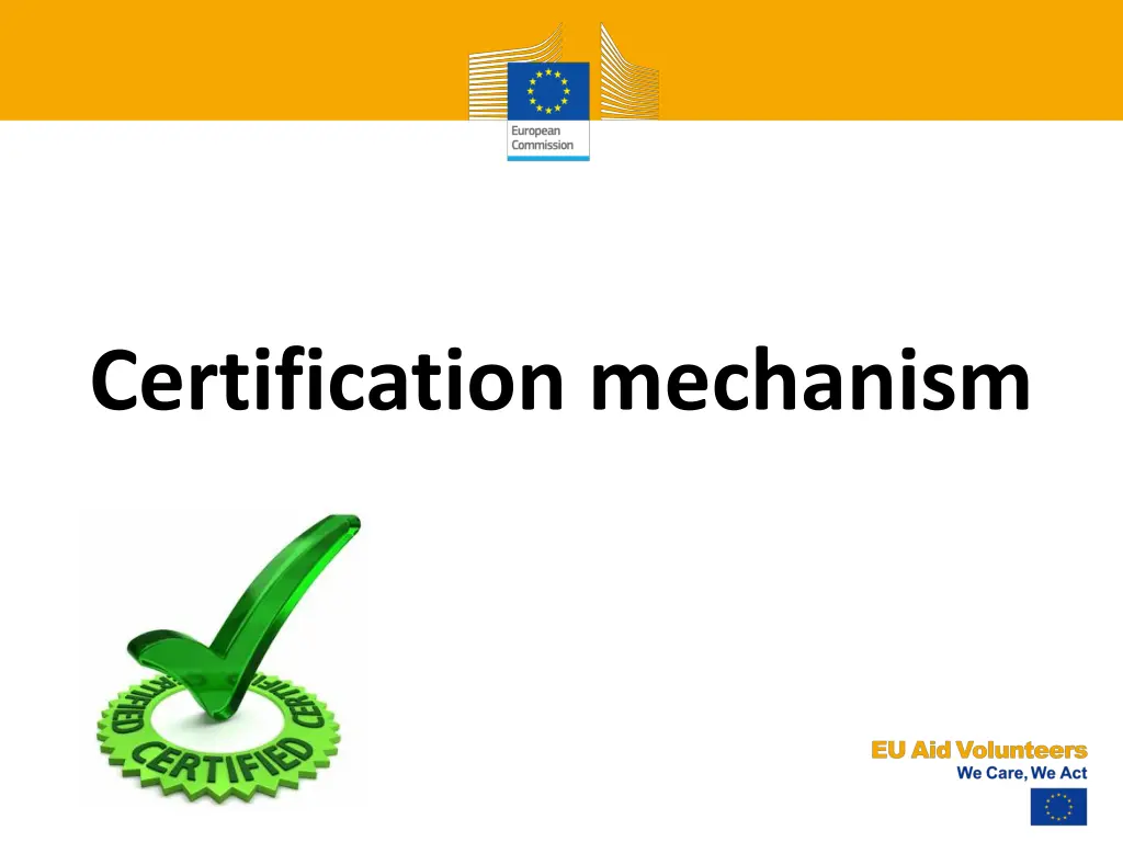 certification mechanism