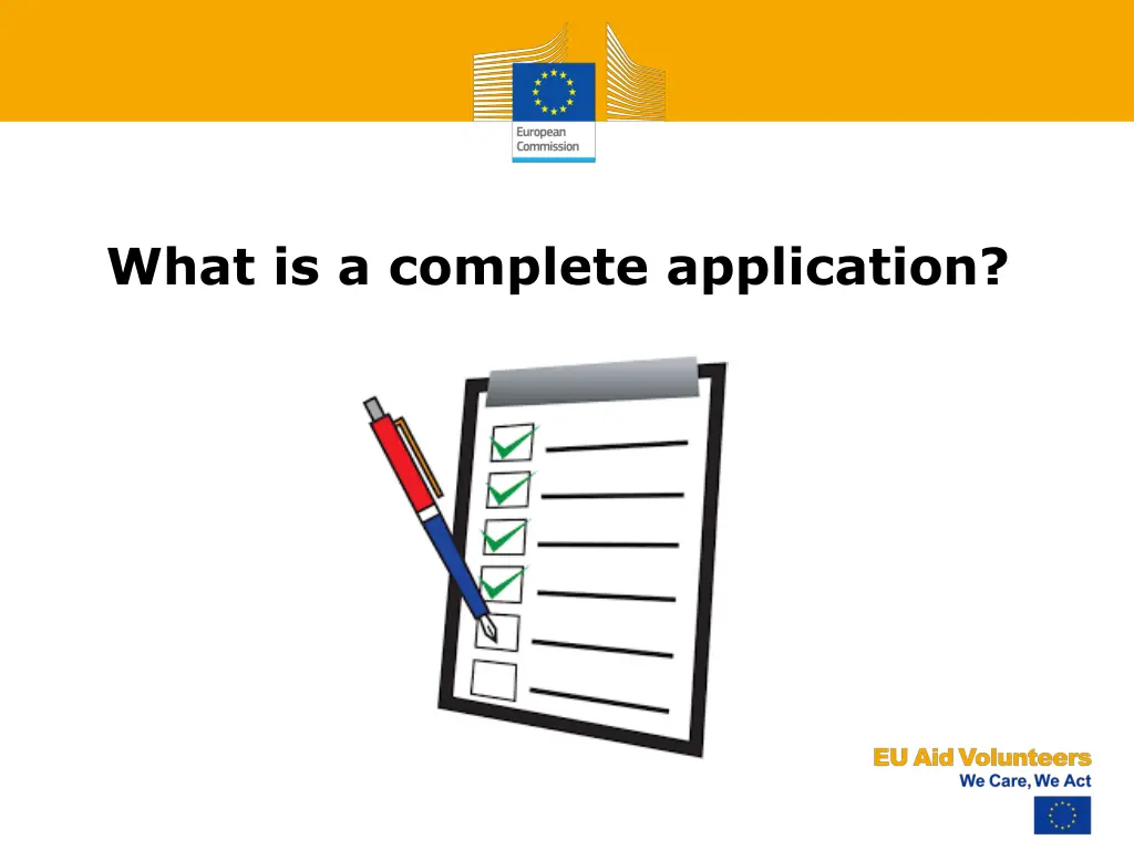 what is a complete application