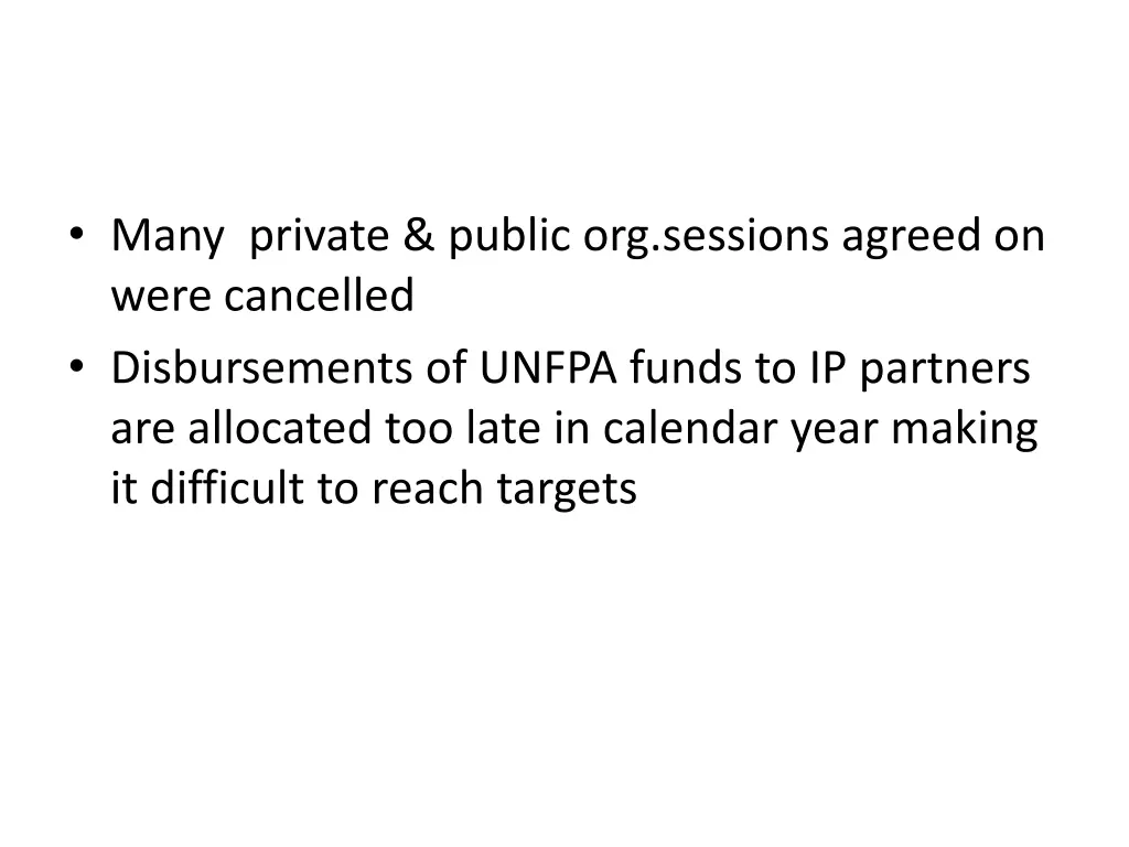 many private public org sessions agreed on were