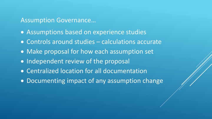 assumption governance assumptions based