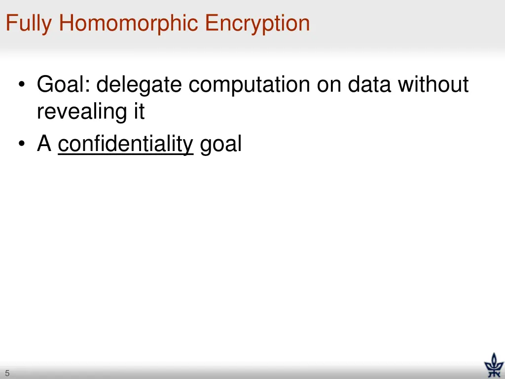 fully homomorphic encryption 1