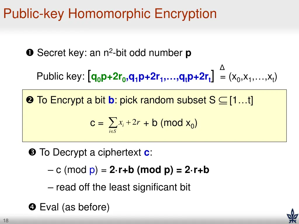 public key homomorphic encryption 1