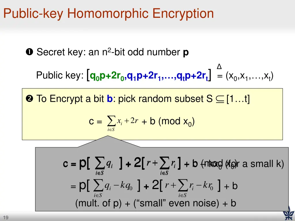 public key homomorphic encryption 2