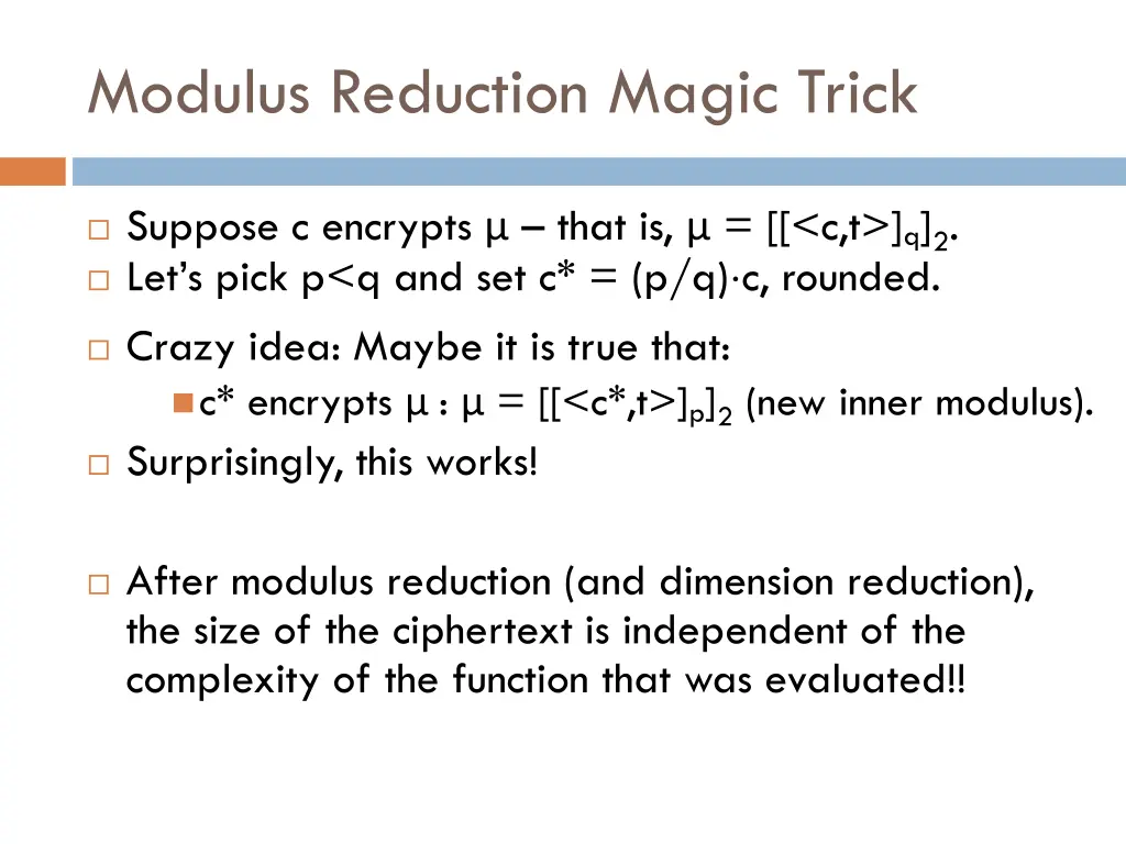 modulus reduction magic trick