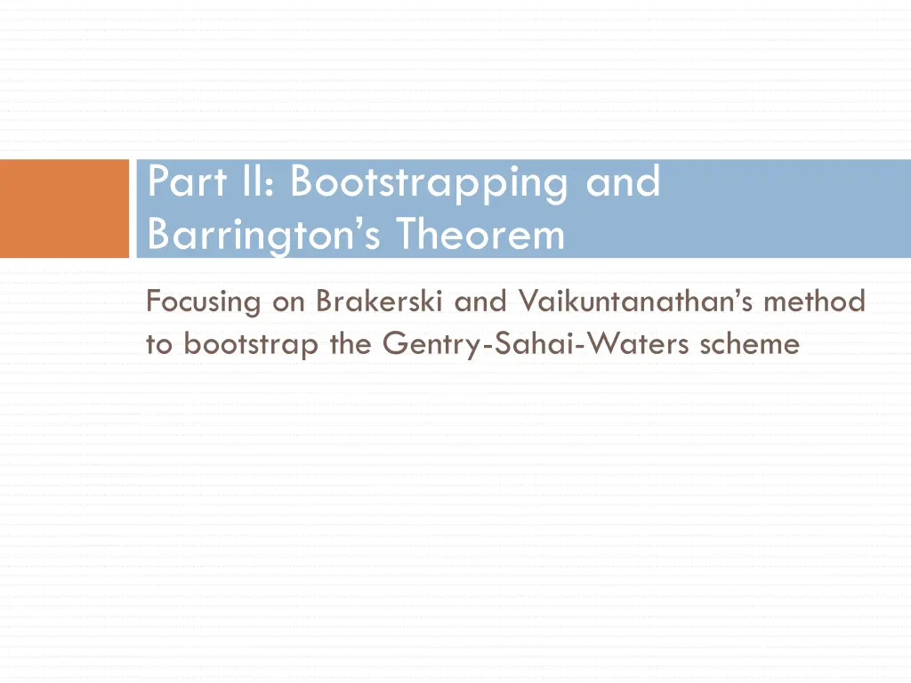 part ii bootstrapping and barrington s theorem