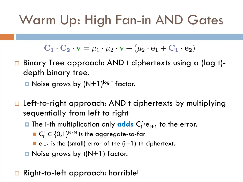 warm up high fan in and gates