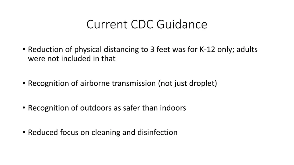 current cdc guidance