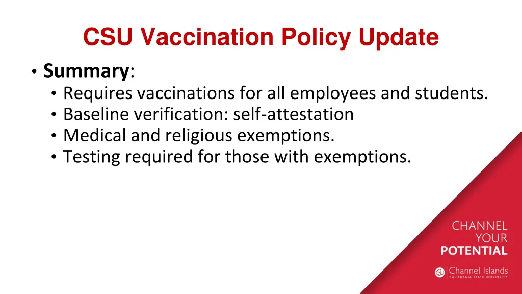 csu vaccination policy update