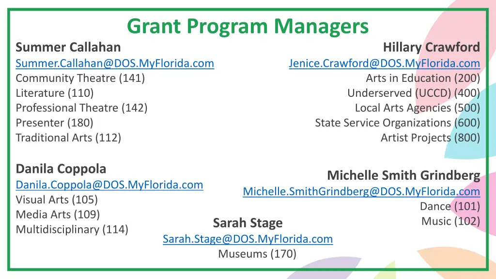 grant program managers