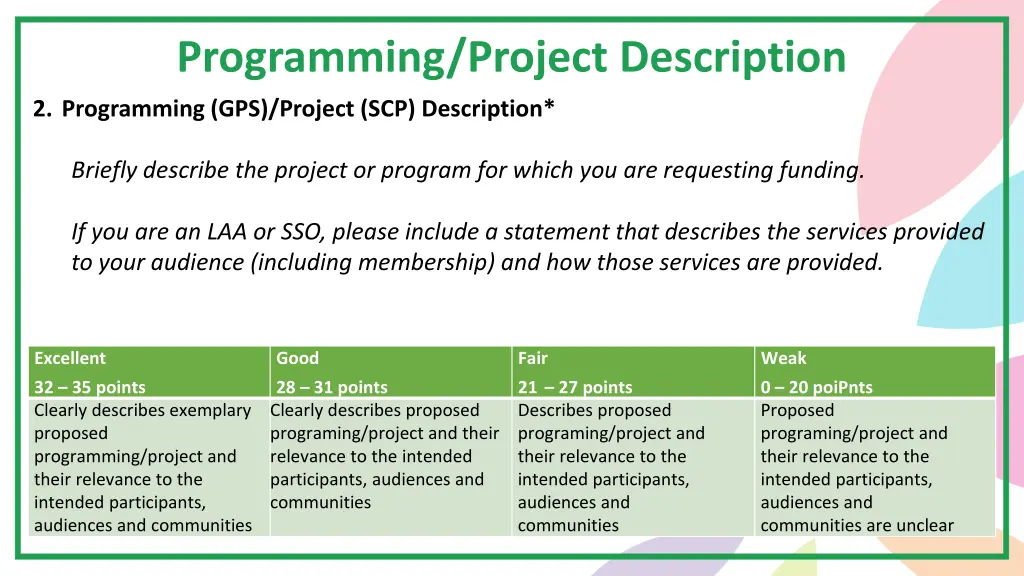 programming project description