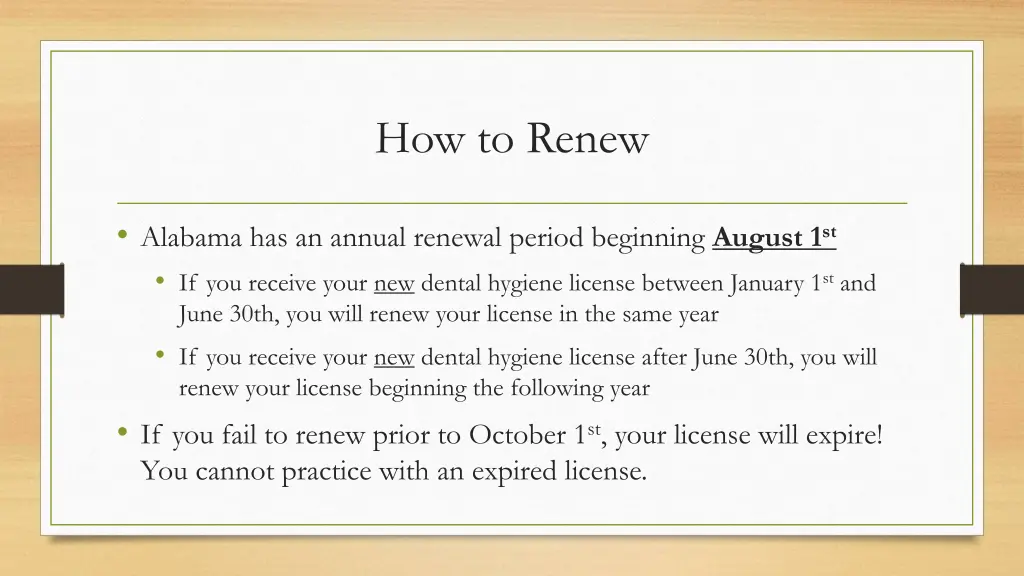 how to renew