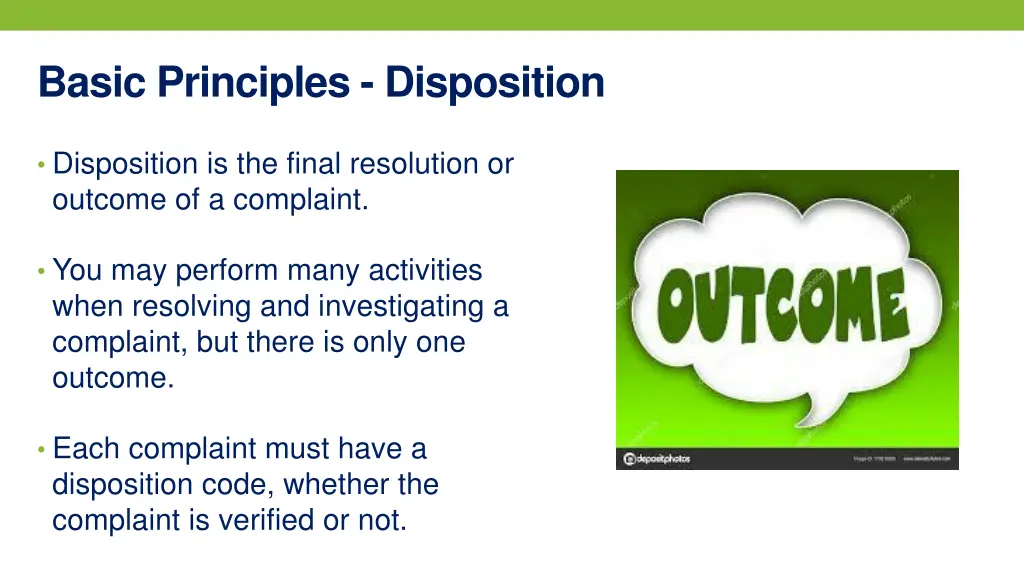 basic principles disposition