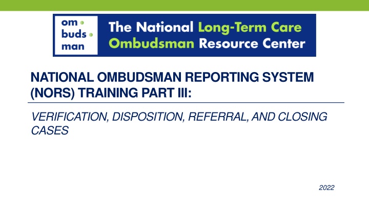 national ombudsman reporting system nors training