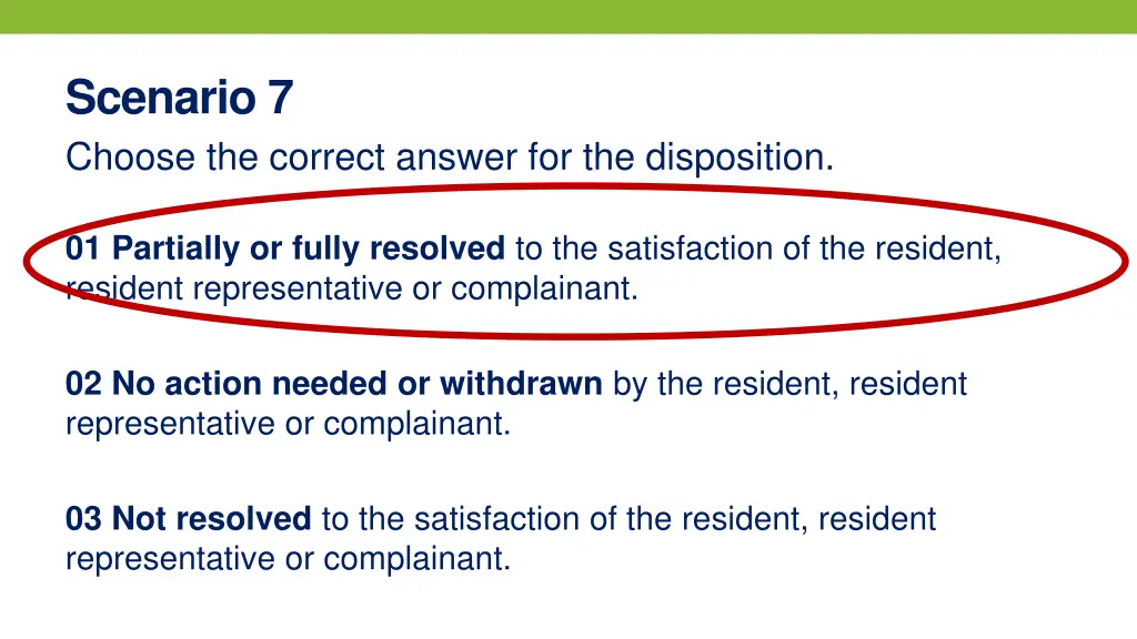 scenario 7 choose the correct answer