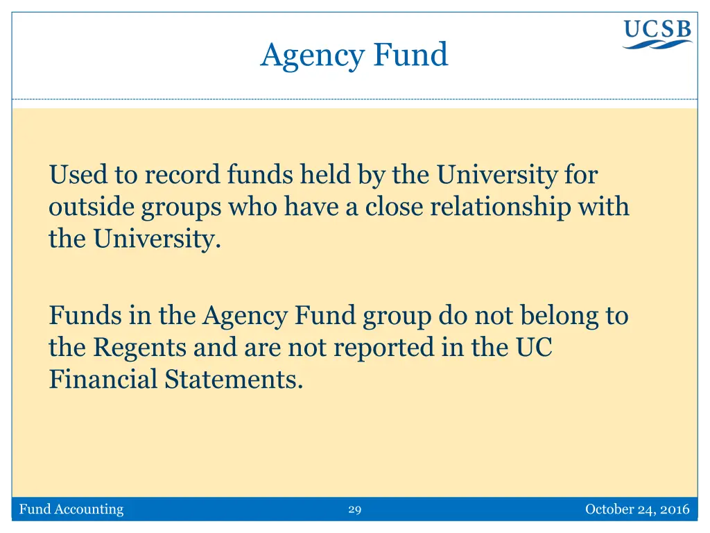 agency fund