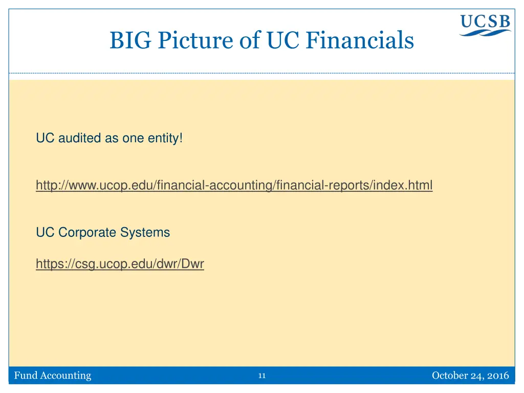 big picture of uc financials