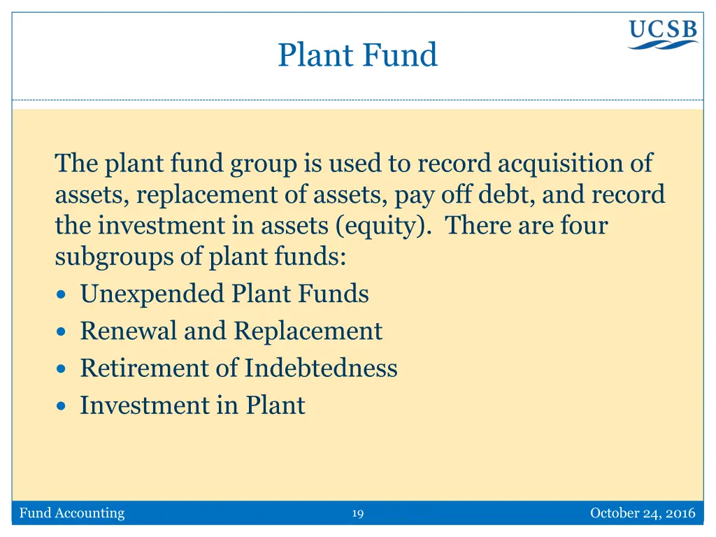 plant fund