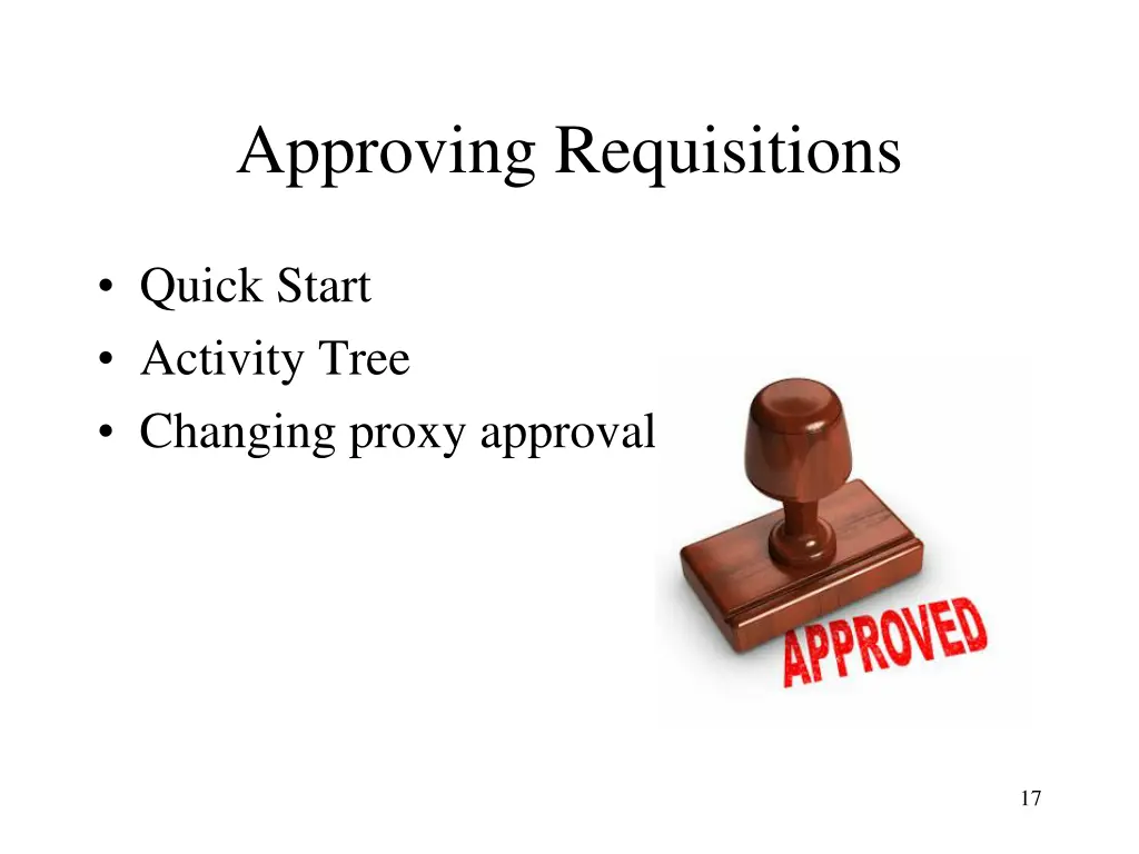 approving requisitions