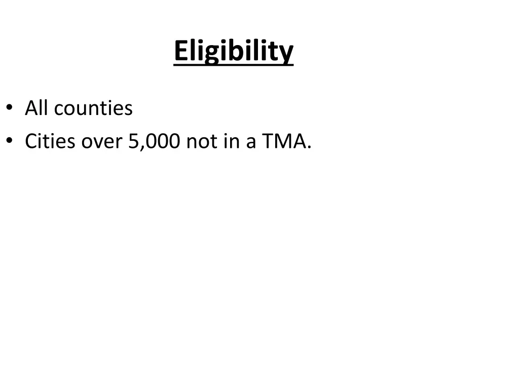 eligibility