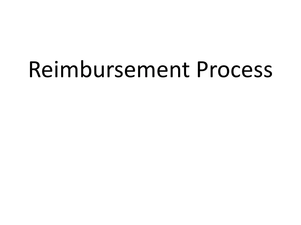 reimbursement process