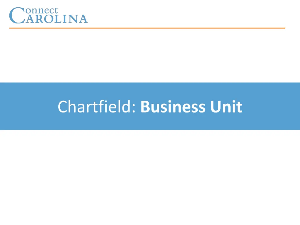 chartfield business unit