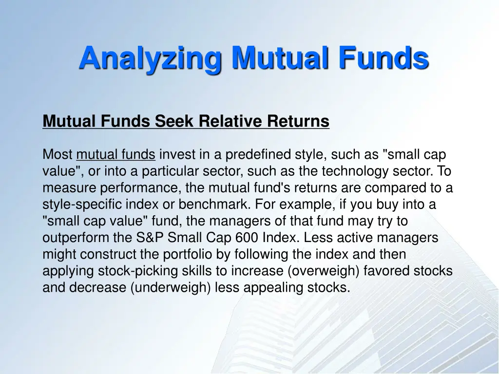 analyzing mutual funds 1