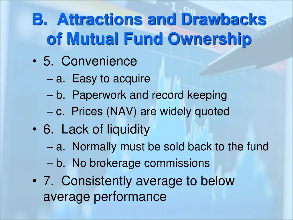 b attractions and drawbacks of mutual fund 1